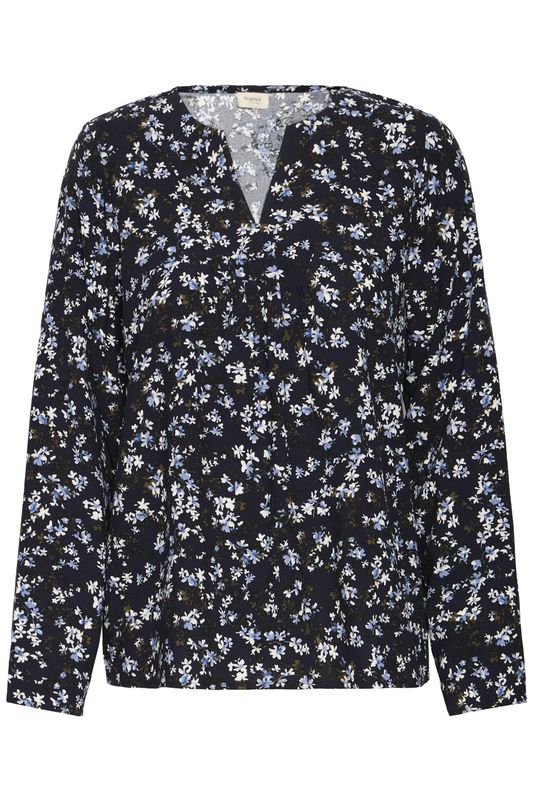 Marion bluse blå engblomst