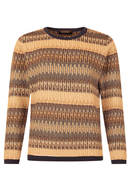Hovedbilde Nelly genser brun jacquard