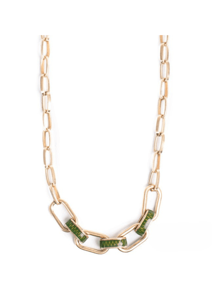 Hovedbilde Lenke kjede m grønn emalje