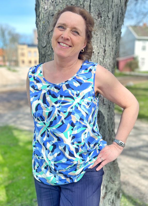 Randi singlet blågrønn