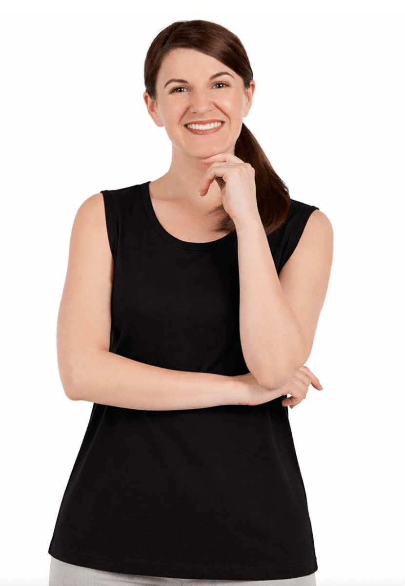 Mona basic singlet svart