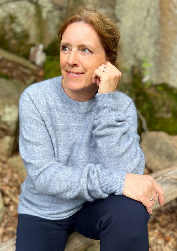 Marion genser m/ull isblå