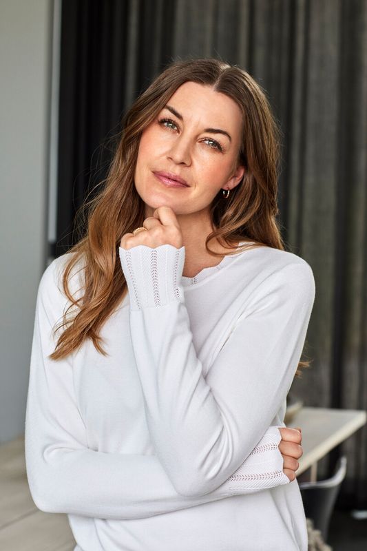 Sandra blusegenser hvit