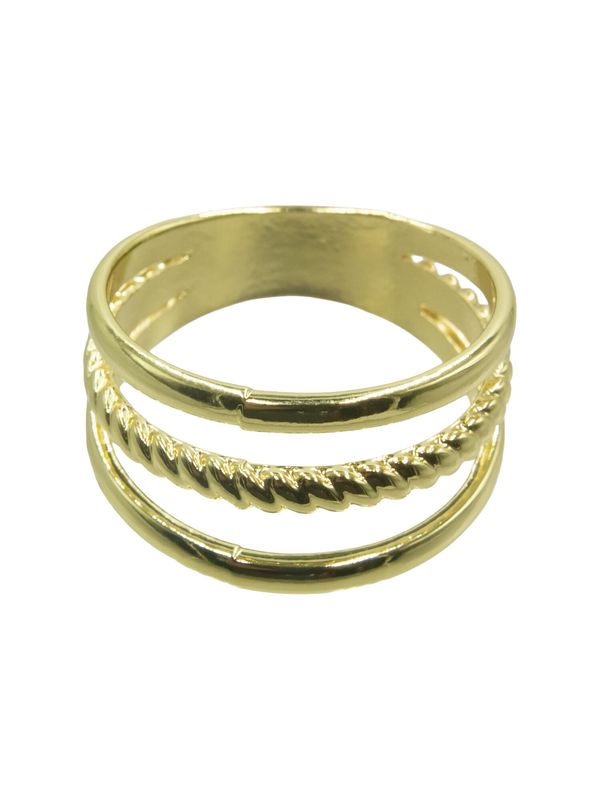 Skjerf-ring 3 ringer gullfarget