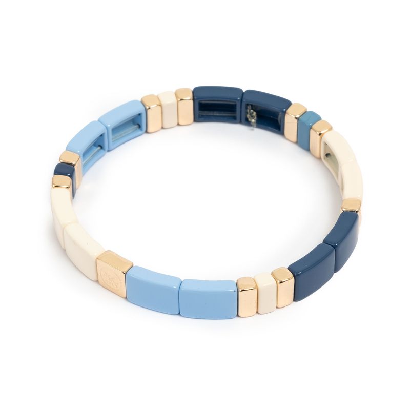 Emaljert armbånd L/XL sommerblå