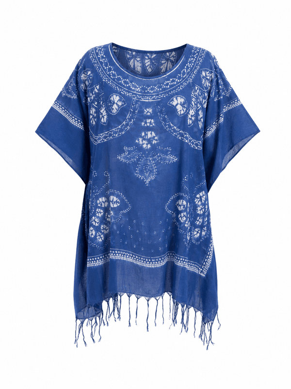 Strand-poncho blå sommerfugl