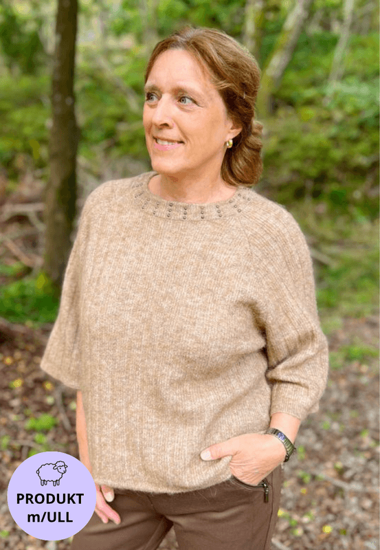 Hilde ullgenser beige melert