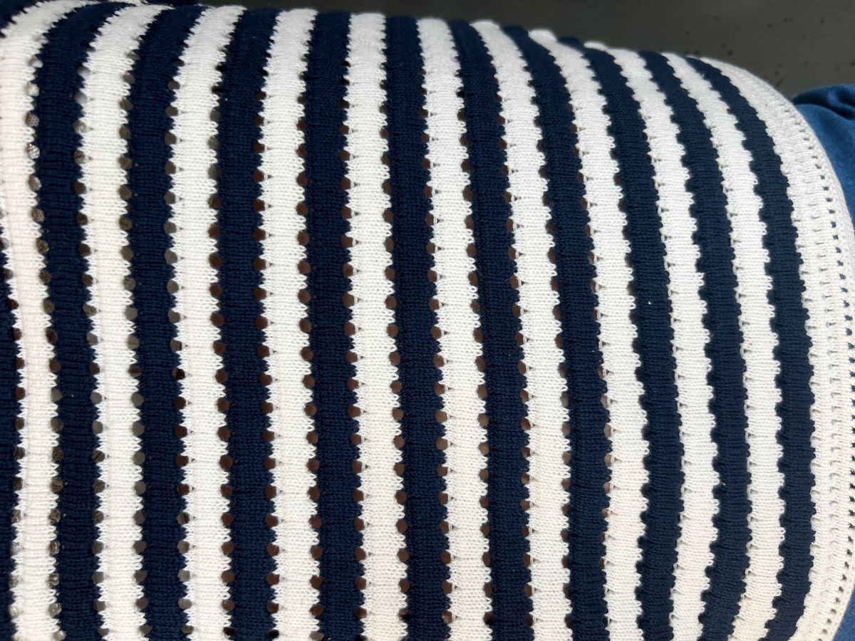 Lisen bomullsgenser blå stripe