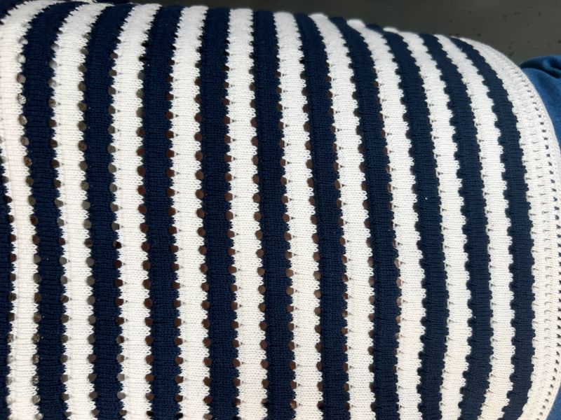 Lisen bomullsgenser blå stripe