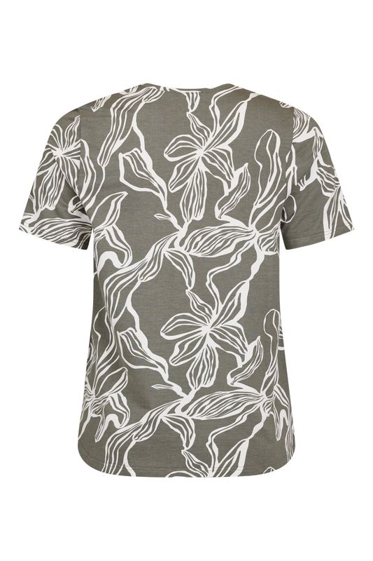 Andrea t-shirt olivenblomst