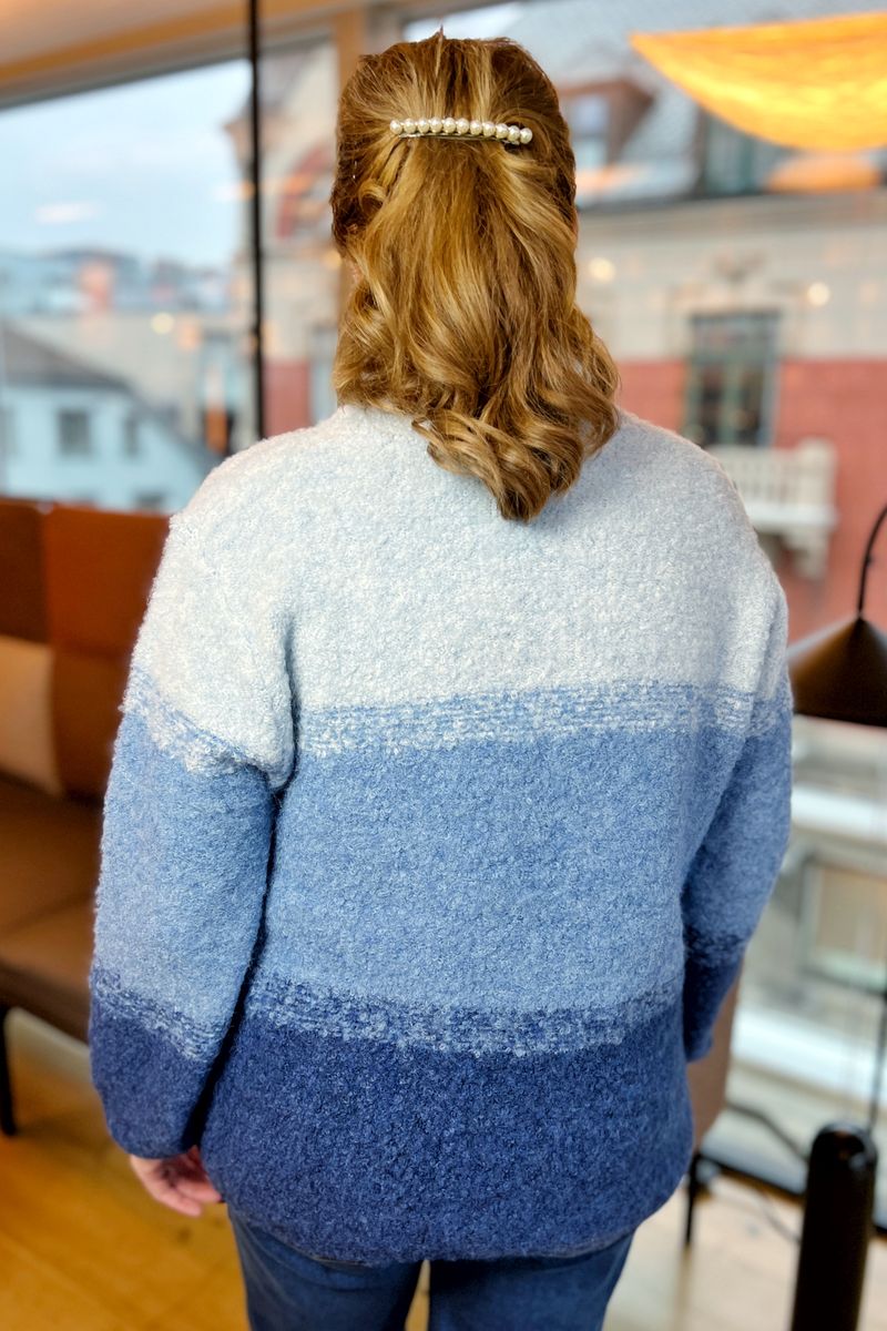 Helga cardigan isblå ombre