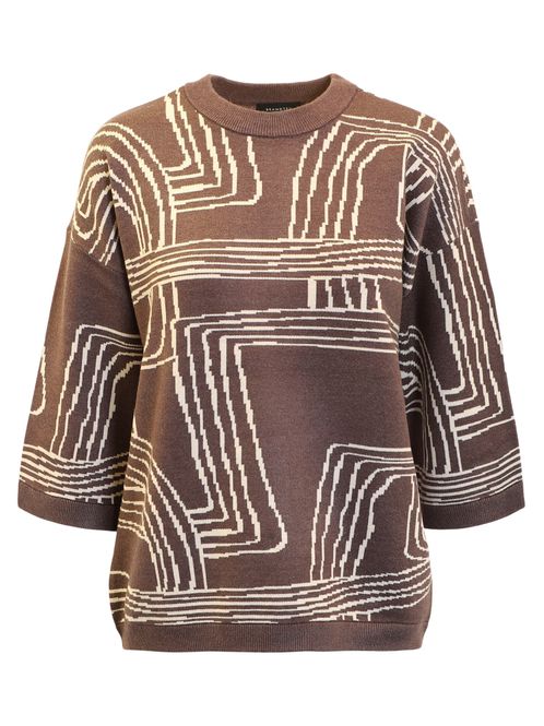 Hovedbilde Anny genser bølget stripe brun