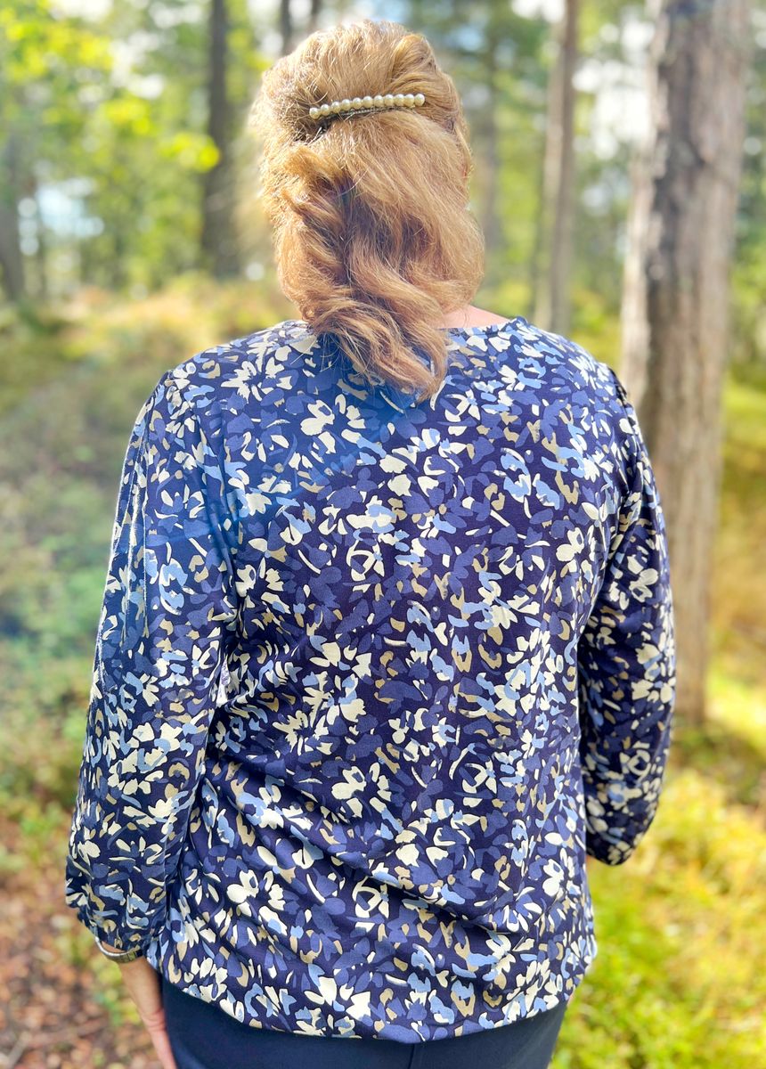 Gry topp florlett blå