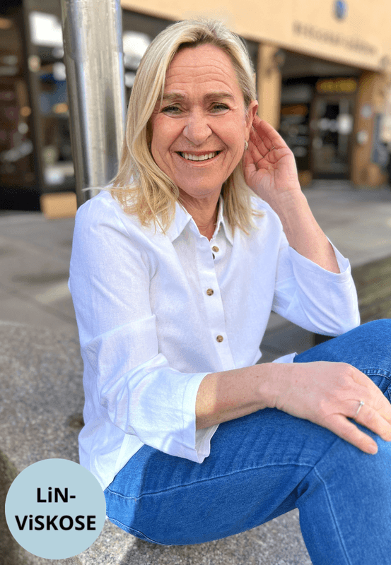 Inger lin-skjorte hvit