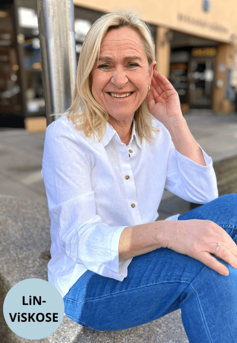 Inger lin-skjorte hvit