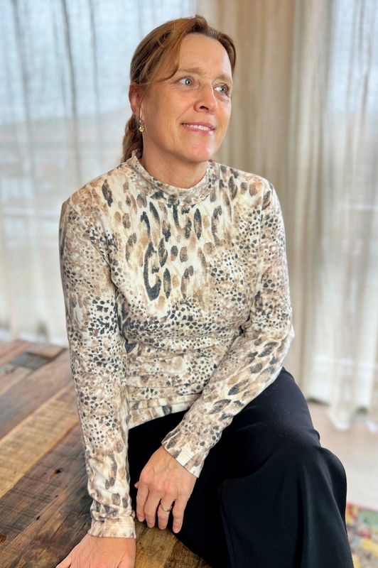 Gry topp cheetah print