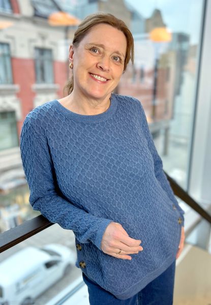 Hovedbilde Andrea genser Vienna-blå