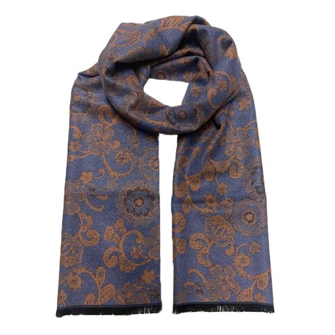 Hovedbilde Skjerf paisley jeansblå