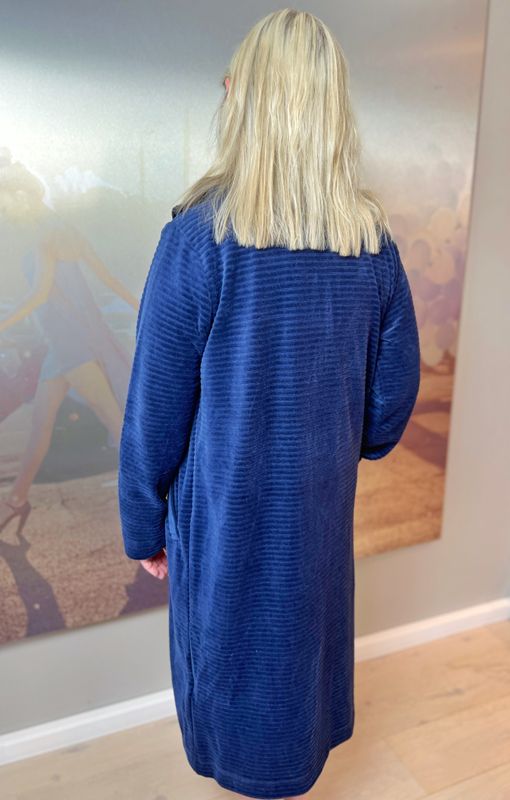 Vibeke morgenkåpe marine blå