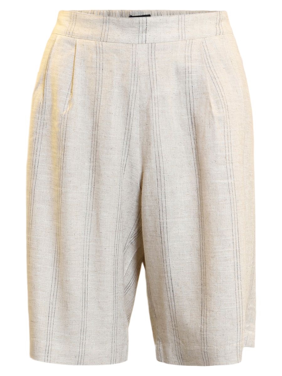 Carine linshorts natur stripe
