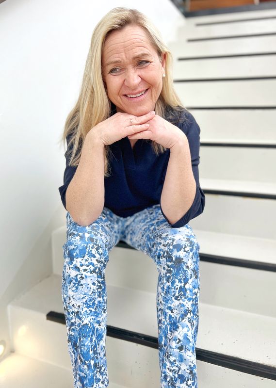 Madelaine sommerbukse blå blomst