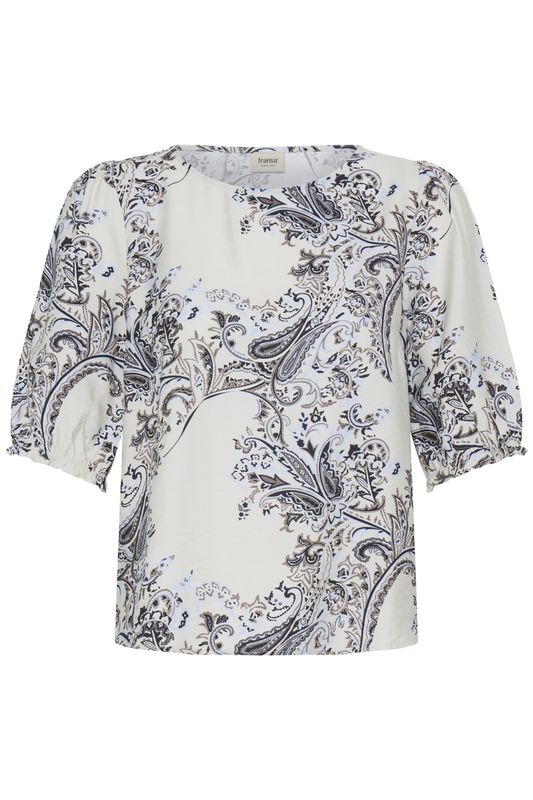 Irene bluse nordisk paisley blå