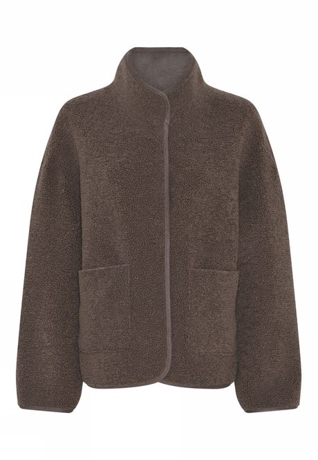 Hovedbilde May vendbar teddy jakke gråbrun