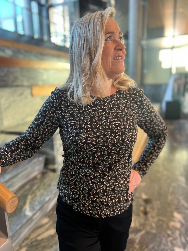 Sara jersey topp svart