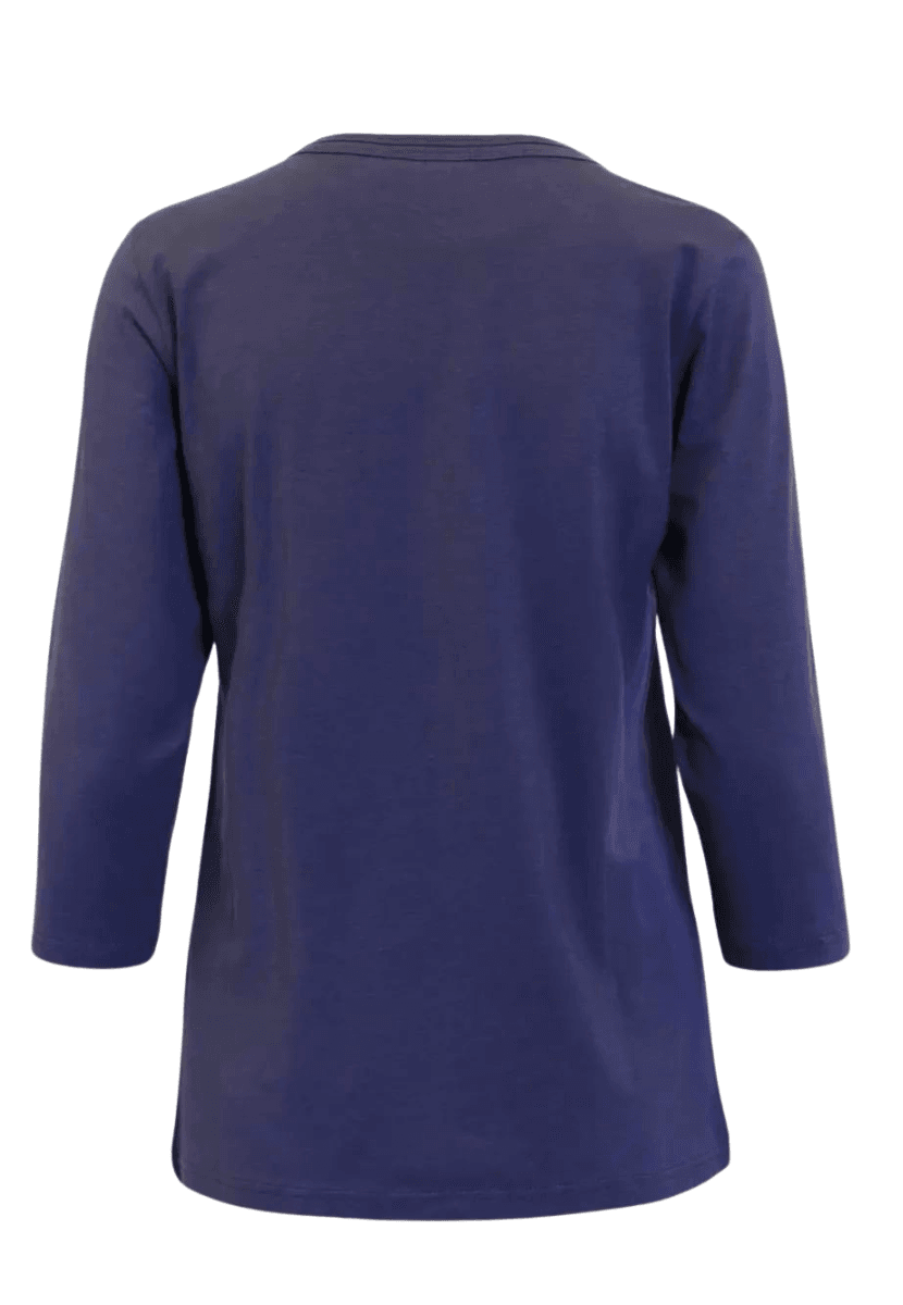 Mona basic topp marineblå