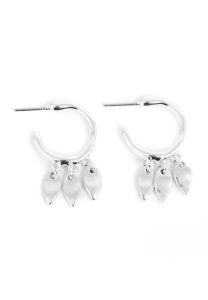 Hovedbilde Øreringer m/blader sølv