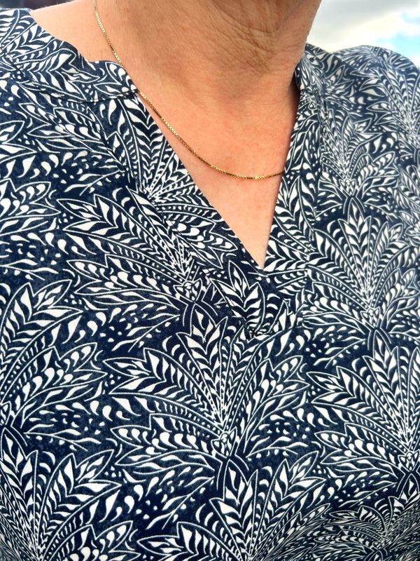 Marion bluse blå påfugl