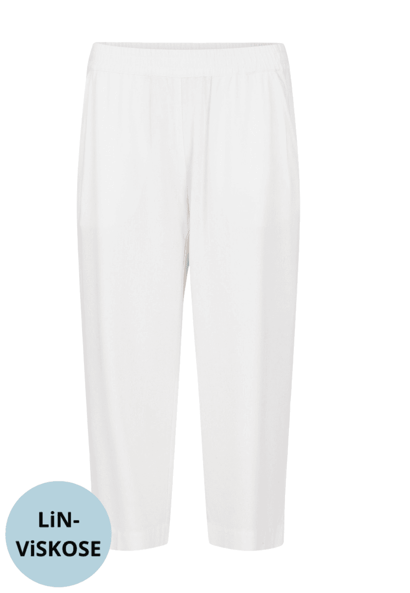 Inger capri bukser lin hvit