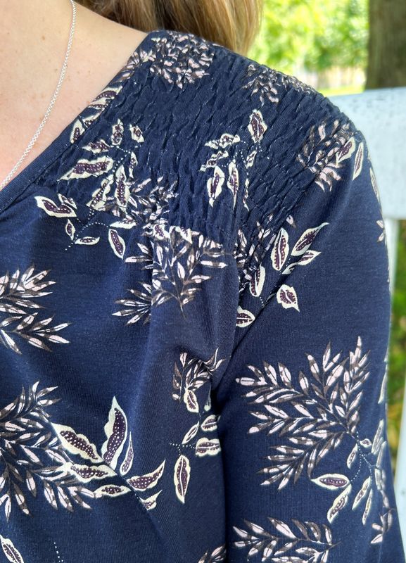 Lillian viskose-bluse  blomster