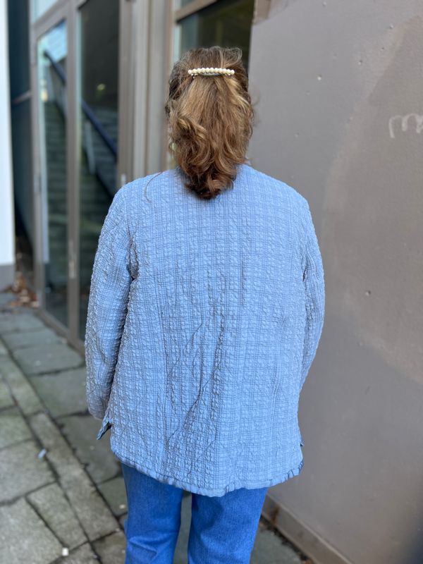 Freia jakke quilted blue