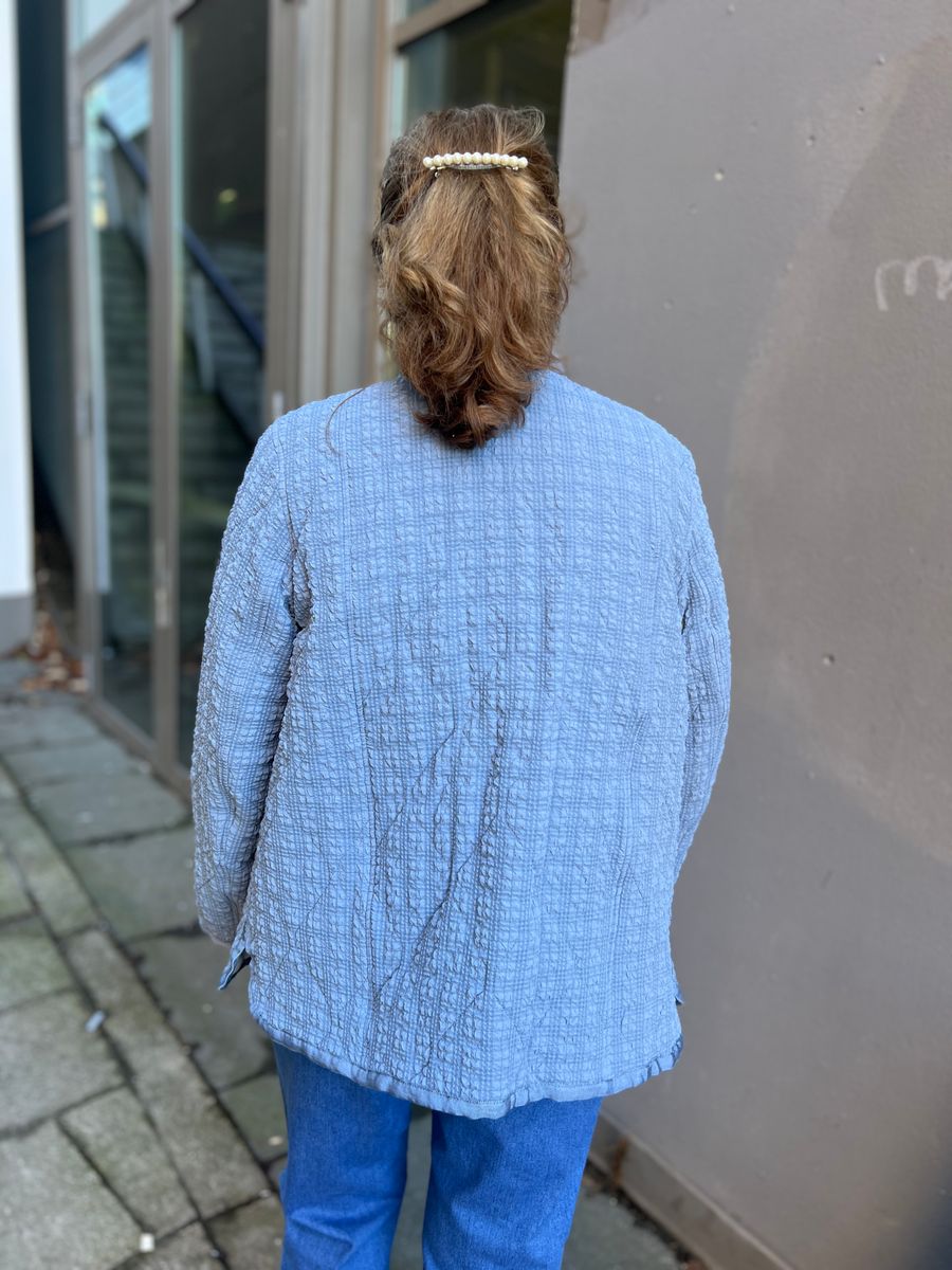 Freia jakke quilted blue
