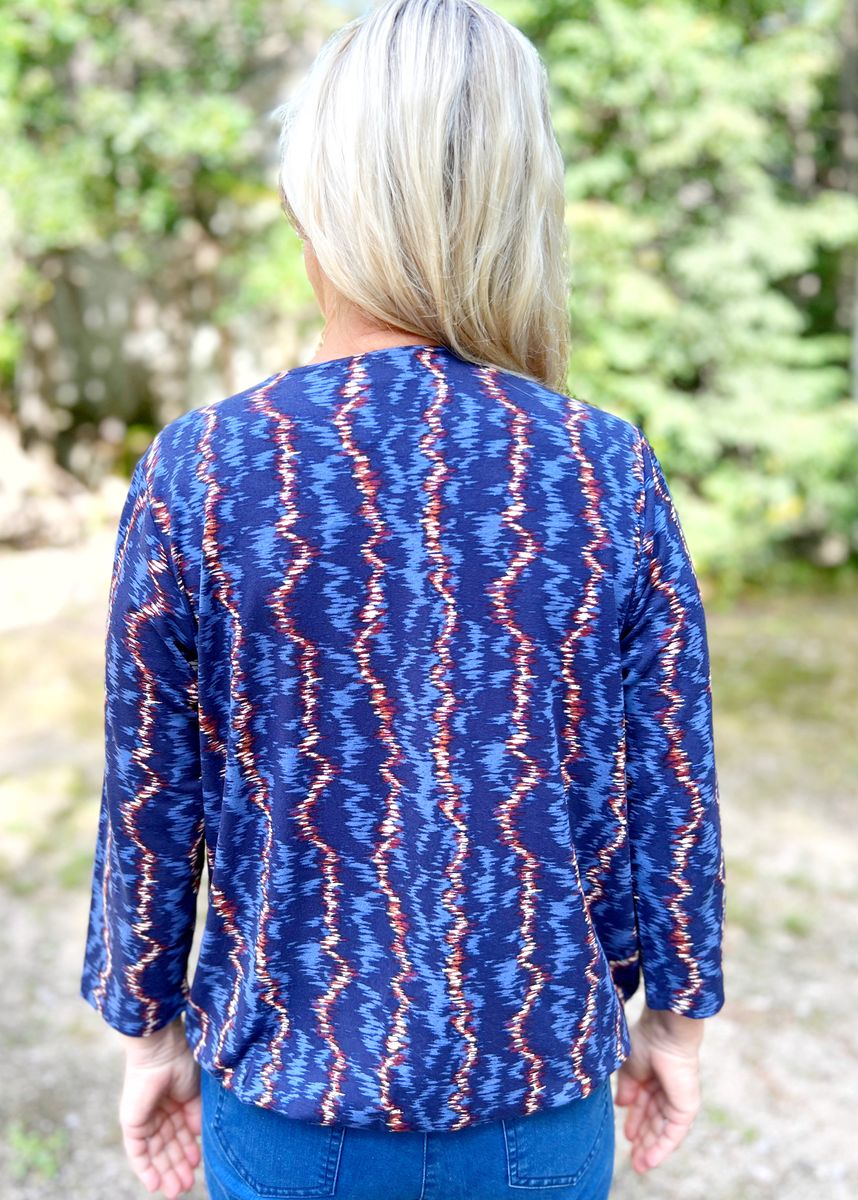 Sissel topp Zidzag blå