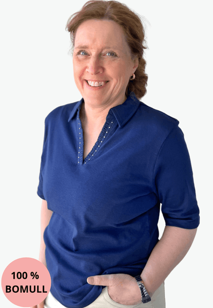 Hovedbilde Inger t-shirt med krage blå