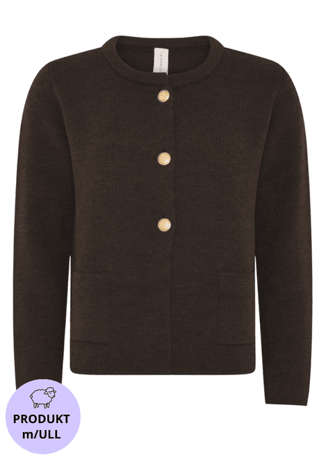 Hovedbilde Unni  brun cardigan m/ull