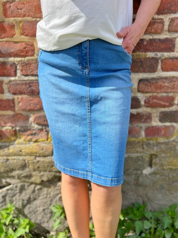 Janne olaskjørt lys denim