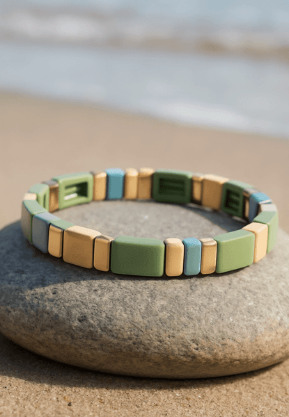 Hovedbilde Emaljert armbånd S/M soft mint