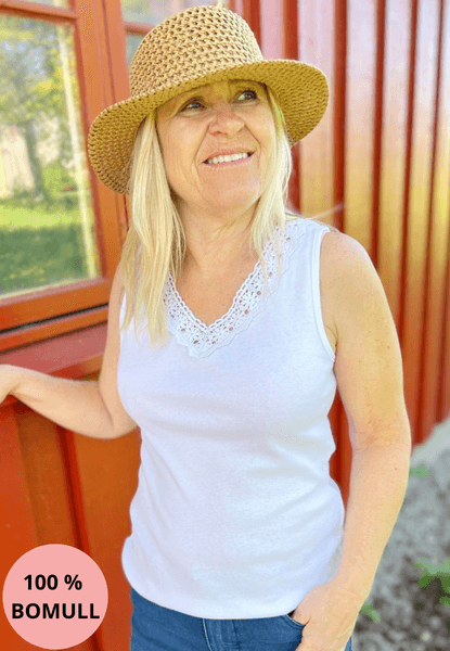 Hovedbilde Sølvi singlet hvit blonde