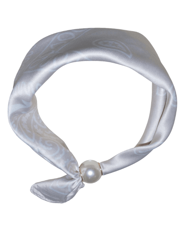 Skjerf med perle lys beige