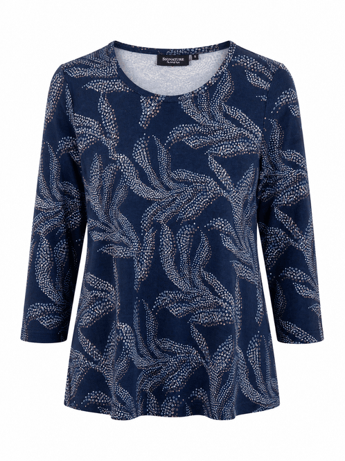Hovedbilde Vivian fleecegenser navy leaf