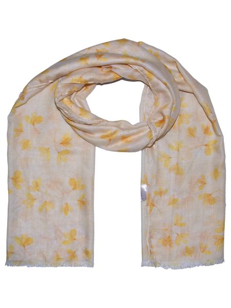 Hovedbilde Skjerf m/blader gul