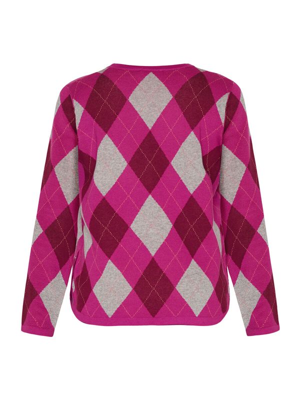 Bjørg genser harlequin fuksia