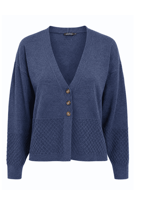 Hovedbilde Petra cardigan blå struktur