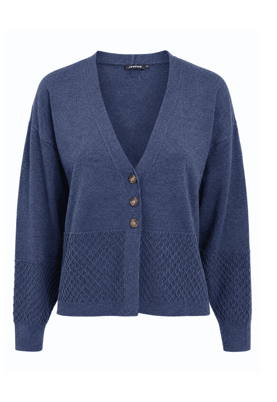 Petra cardigan blå struktur