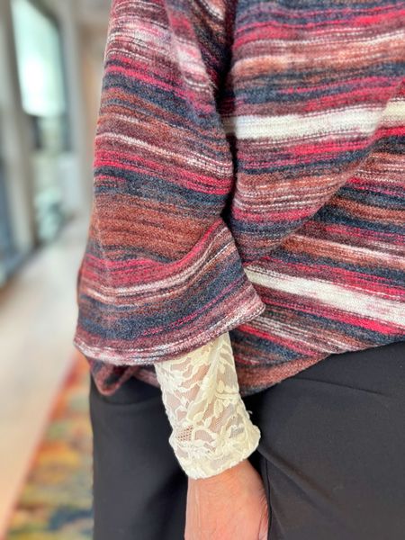 Hovedbilde Helga genser stripet salsa