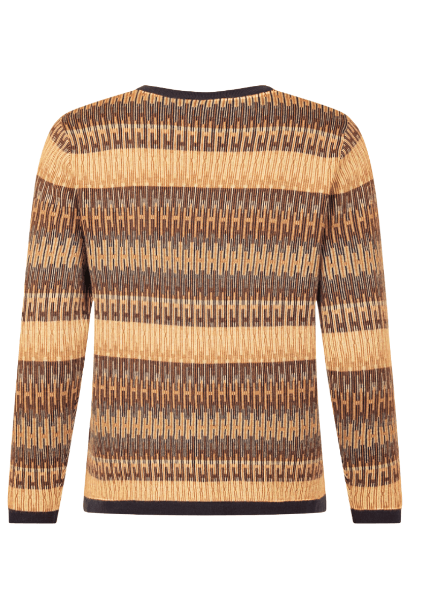 Nelly genser brun jacquard
