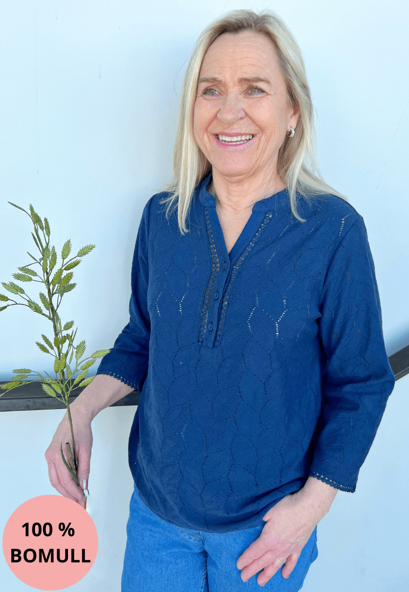 Lisen bomullstopp marineblå